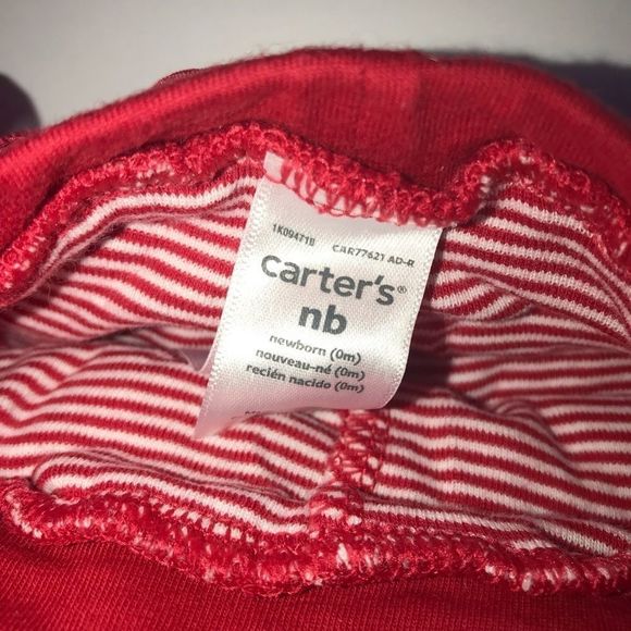 Newborn Valentine’s Day outfit red white hearts stripes tutu pants love baby - Picture 8 of 9